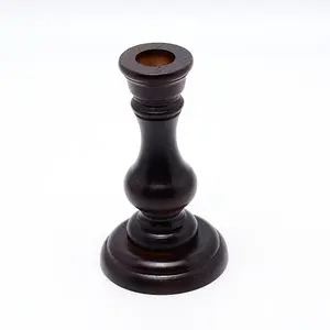 Pine Wood Candlestick Holder