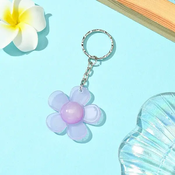 Flower Resin Keychain