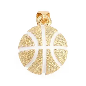 Sports Theme Brass Enamel Pendants