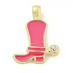 Brass with Cubic Zirconia with Enamel Pendant