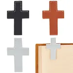 3Pcs 3 Colors Leather Bookmarks