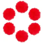 12Pcs Handmade Faux Rabbit Fur Pom Pom Ball Covered Pendants