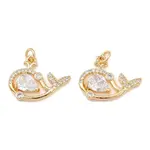 Brass Micro Pave Cubic Zirconia Pendants