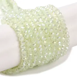 Baking Electroplate Glass Beads Strands