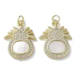 Brass Micro Pave Cubic Zirconia Pendants