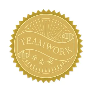 Plastic Self Adhesive Gold Foil Embossed Stickers