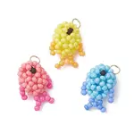 3Pcs Seed Glass Beaded Pendants