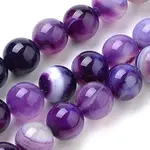 Natural Striped Agate/Banded Agate Beads Strands
