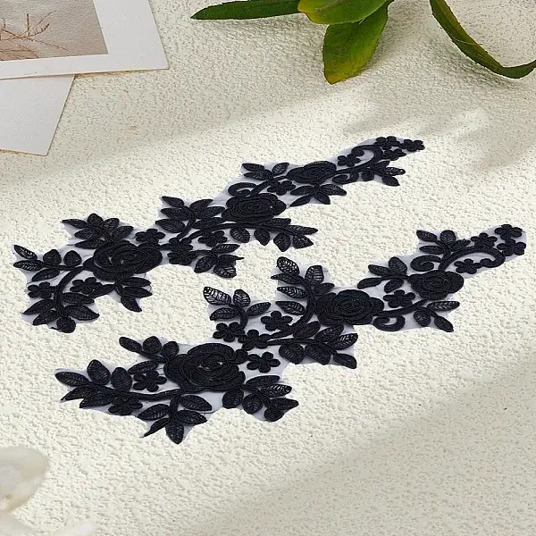 1 Pair Water-soluble Embroidery Cloth Sew on Patches