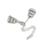 Brass Micro Pave Cubic Zirconia Ends with Chain