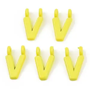 Rack Plating Spray Painted Alloy 2-Loop Link Pendants