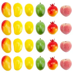 24Pcs 6 Style Mini Foam Artificial Fruit