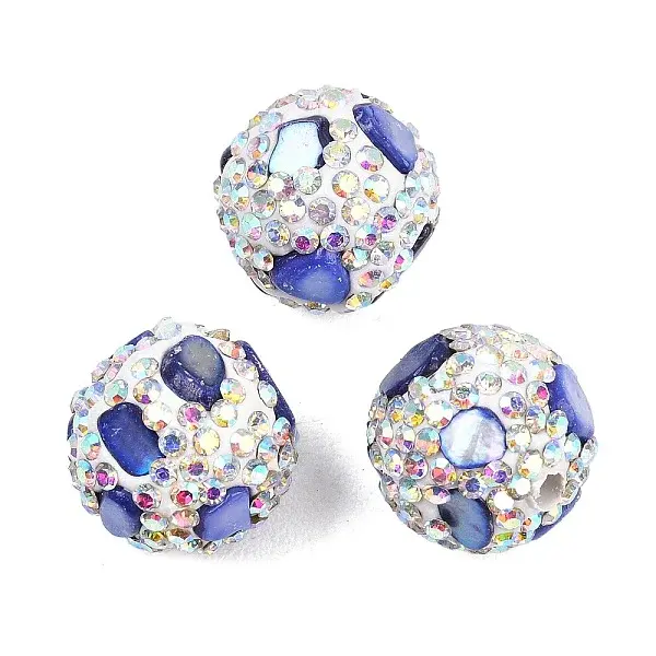 Handmade Polymer Clay Rhinestone Beads
