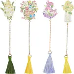 4Pcs 4 Styles Brass Bookmarks