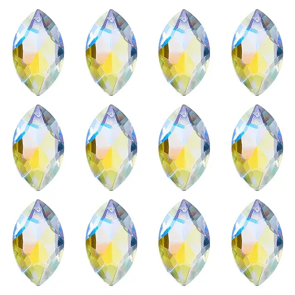 12Pcs Glass Pendants