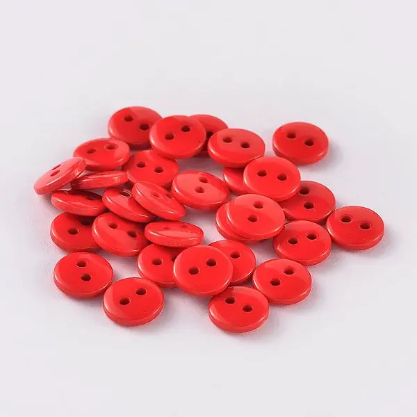 2-Hole Flat Round Resin Sewing Buttons for Costume Design