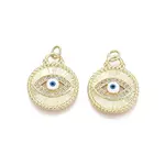 Brass Micro Pave Cubic Zirconia Pendants