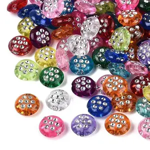 Plastic Flat Round Beads