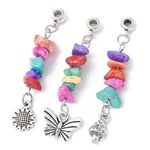 Dyed Synthetic Turquoise Chip Pendants