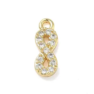 Brass Micro Pave Cubic Zirconia Pendants