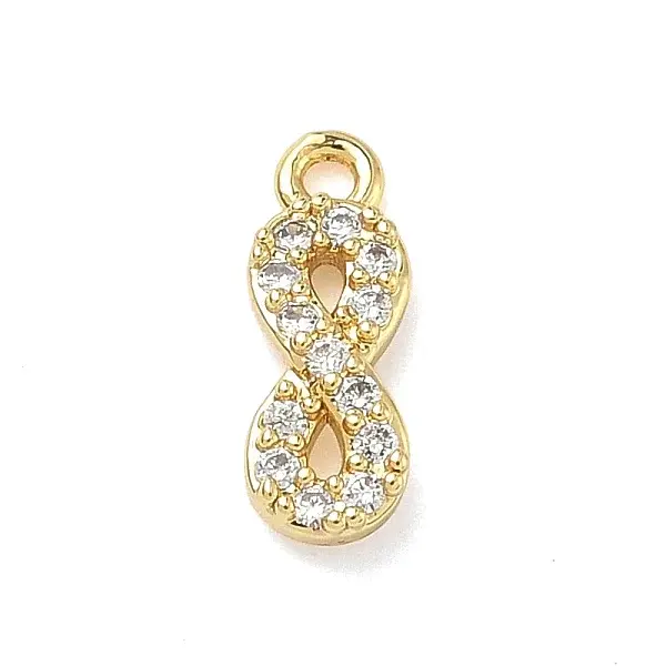 Brass Micro Pave Cubic Zirconia Pendants