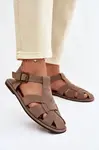 Dámské sandály z přírodního semiše