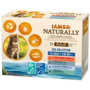 Kaps.IAMS Naturally mořské masoOmáčce multip.12x85g