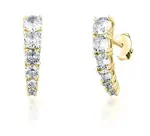 JVD Třpytivé pozlacené náušnice s čirými zirkony SVLE1618XH2GO00