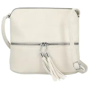 Stylová dámská koženková crossbody Kira, krémová