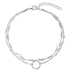 Evolution Group - Pavona Nadčasový dvojitý náramek s pravými perlami 23015.1