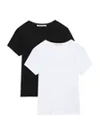 Pull&Bear Tričko  čierna / biela