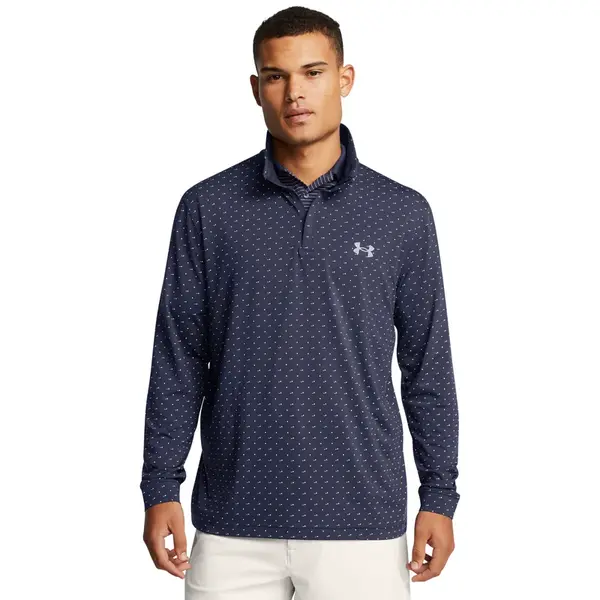 UA Playoff Printed 1/4 Zip-BLU