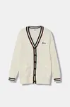 Dětský kardigan s příměsí vlny Guess béžová barva, J5BR22 Z1152