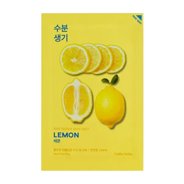Holika Holika Pure Essence Lemon rozjasňující plátýnková maska 23 ml