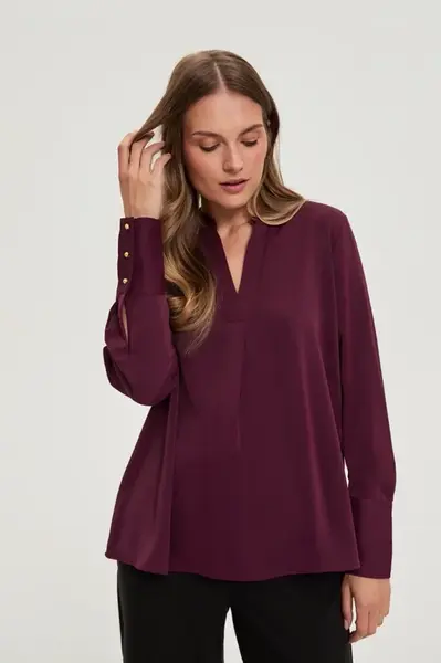 Marisse WOMEN'S SHIRT Z-KO-4819 BURGUNDY