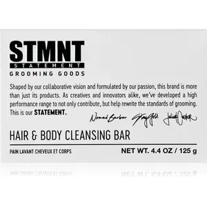 STMNT Care Hair & Body Cleansing Bar čistiace tuhé mydlo na vlasy, bradu a telo 125 g