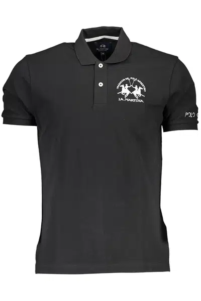 LA MARTINA MEN&#39;S SHORT SLEEVE POLO BLACK