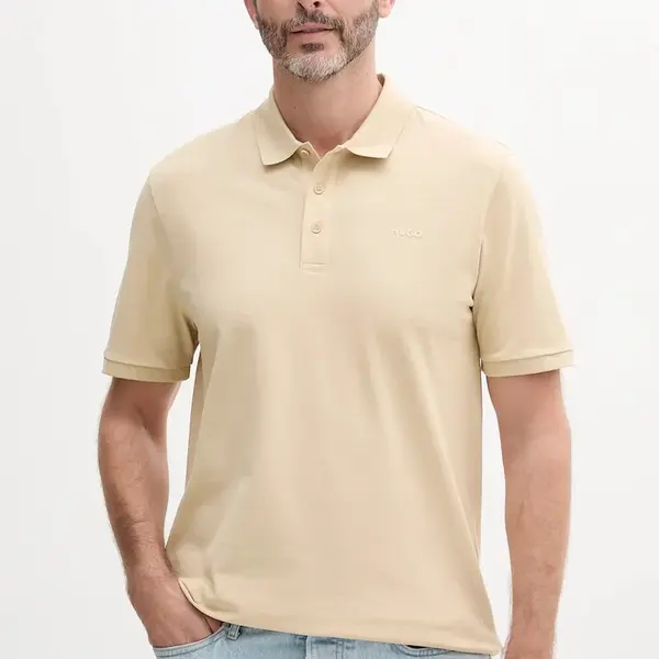 Bavlněné polo tričko HUGO tmavomodrá barva, 50466182