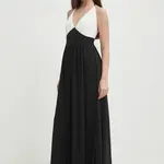 Šaty Artigli černá barva, maxi, AA38227
