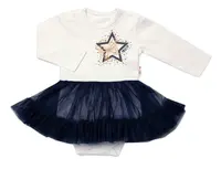 mrofi Sukničkobody dl. rukáv s týlem Butterfly - bílá/granát, vel. 80