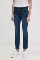 Džíny Pepe Jeans SLIM JEANS LW dámské, tmavomodrá barva, PL204729DP6