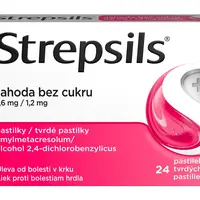 Strepsils Jahoda bez cukru 0,6 mg/1,2 mg 24 pastilek