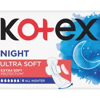 Kotex Ultra Soft Night vložky 6 ks