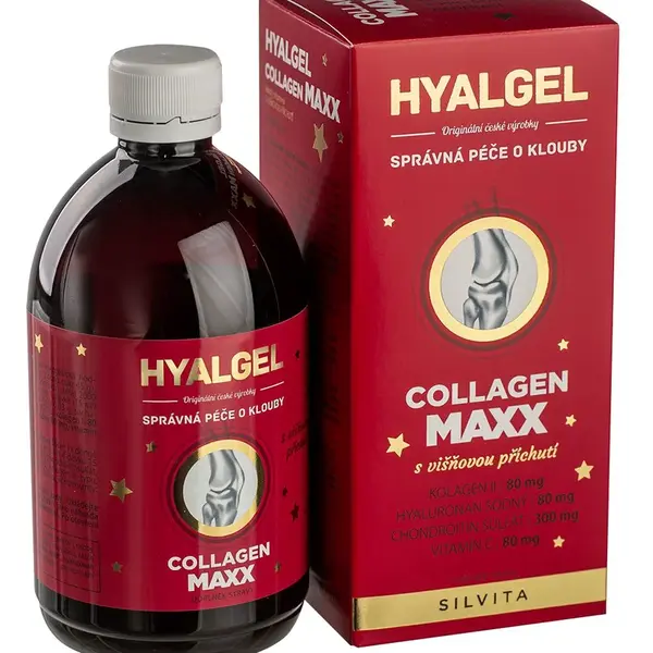 Hyalgel Collagen MAXX višeň vánoční balení 500 ml