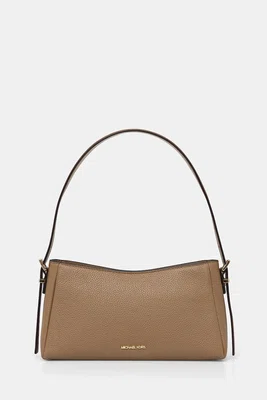 Kožená kabelka MICHAEL Michael Kors zelená barva, 32R5G9OC6L