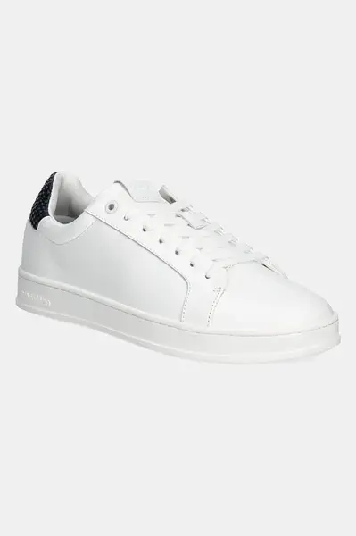 Kožené sneakers boty Calvin Klein LOW TOP LACE UP WOVEN