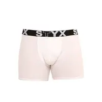 Styx Pánské boxerky long sportovní guma bílé (U1061) XL