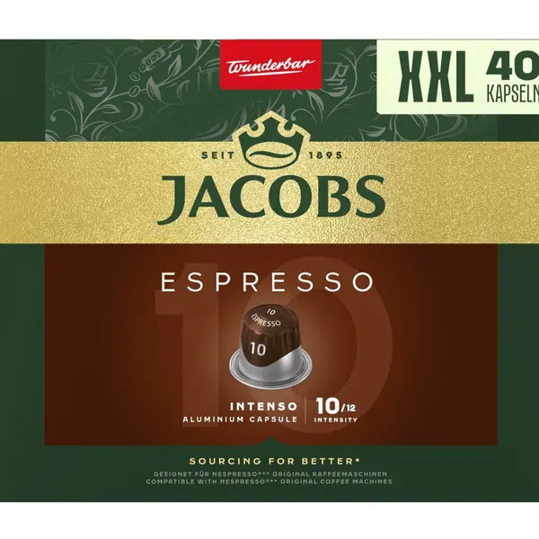 Jacobs Espresso Intenso 10 XXL kapsle 40 ks