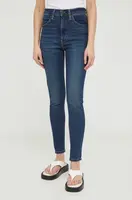 Džíny Levi's RETRO HIGH SKINNY dámské, tmavomodrá barva, A5758