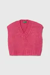 Vesta s příměsí vlny United Colors of Benetton růžová barva